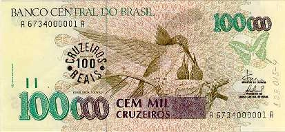 100 Cruzeiros Reais